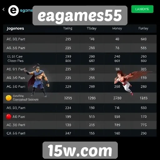 Comparativo de preços de jogos na plataforma eagames55